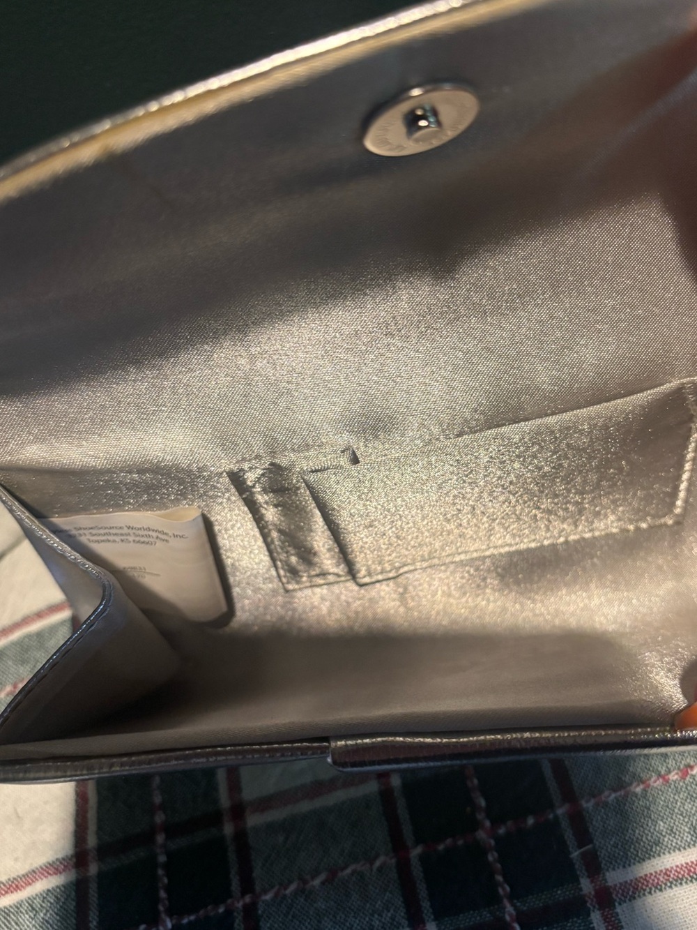 Metallic Silver Women's Clutch Handbag - Picture 4 of 6